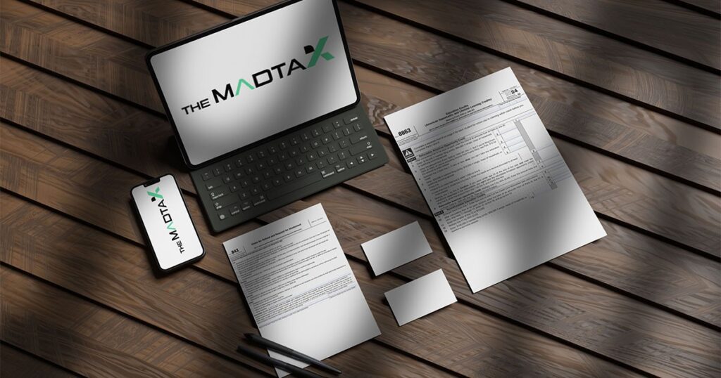 Madtax logo and branding, representing their identity and focus on Form 8863 and its functionalities.